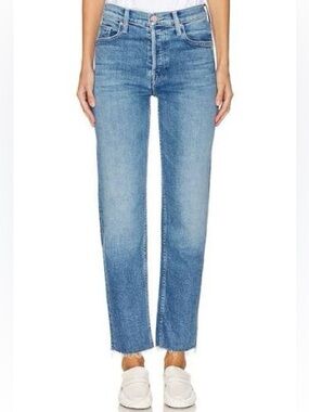 Mother The Tomcat Flood Fray Jeans Flag Me Down Wash Size 25